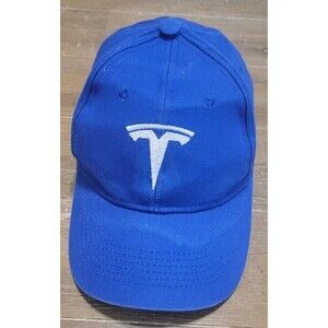 Authentic Blue TESLA Hat Adjustable Strap Cap 3 X Y EV Vehicle Car